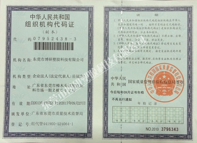 中華人民共和國組織機構代碼證